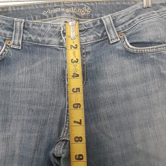 Vintage American Eagle Boyfriend 77 Bootcut Jeans Mid Rise Denim Y2K Sz 10 Short - Picture 9 of 10